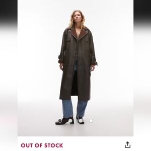 Topshop Dark Brown Trench Coat